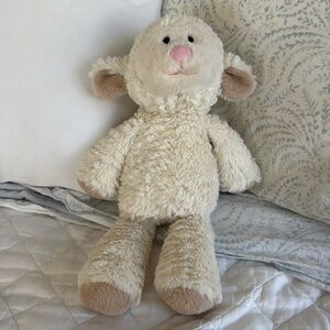Adorable Cream Stuffed Lamb Toy
